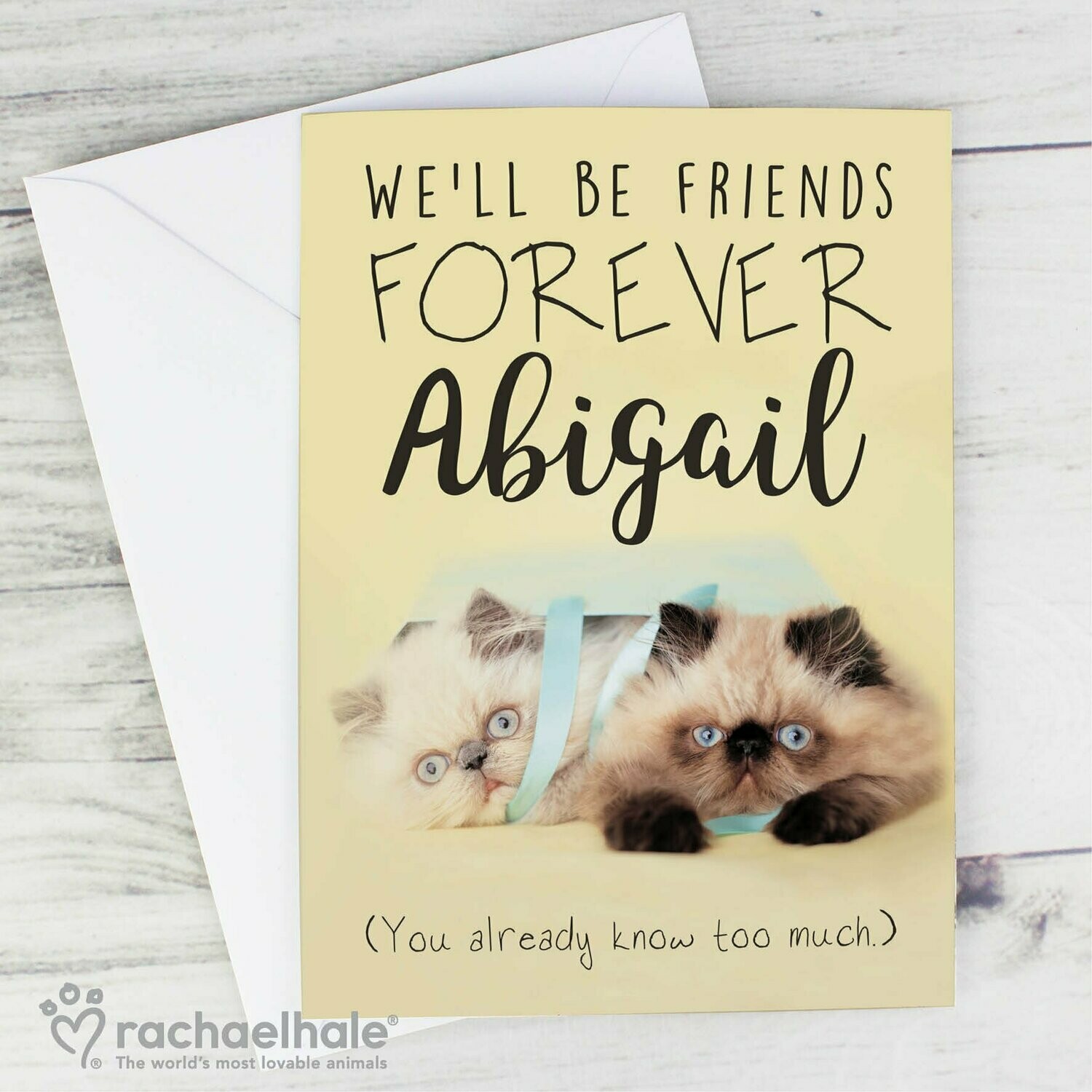 Personalised Rachael Hale Friends Forever Card