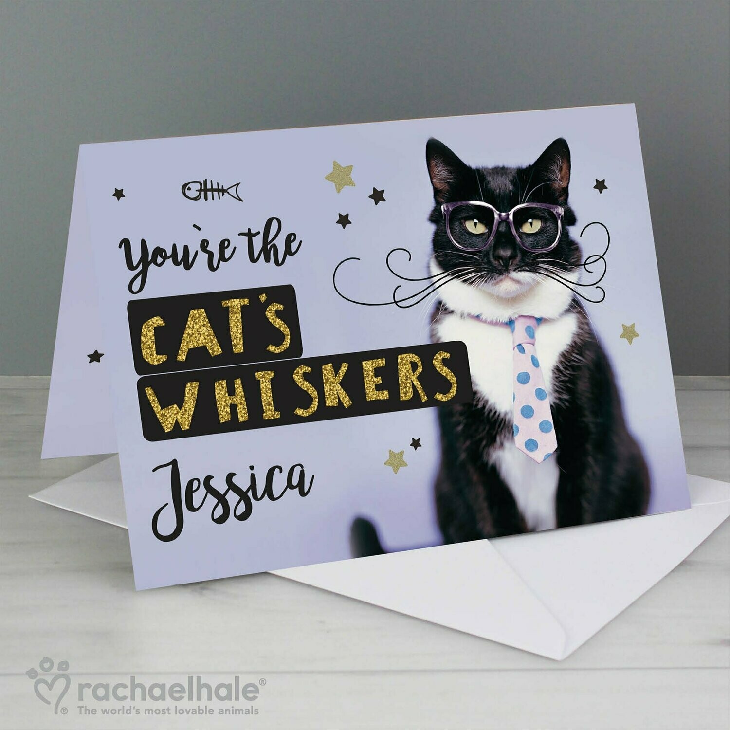 Personalised Rachael Hale Youre the Cats Whiskers Card