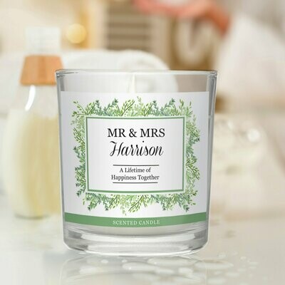 Personalised Fresh Botanical Scented Jar Candle