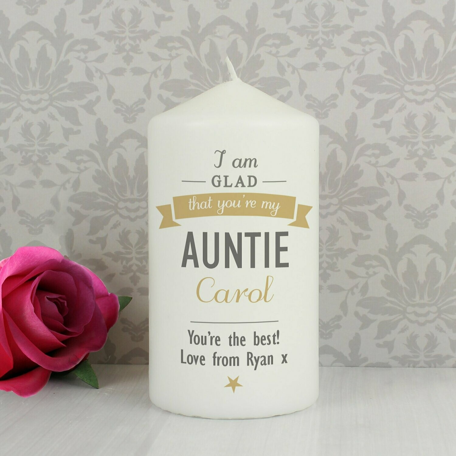 Personalised I Am Glad... Candle