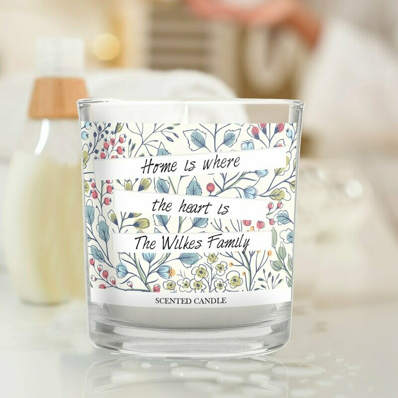 Personalised Botanical Scented Jar Candle