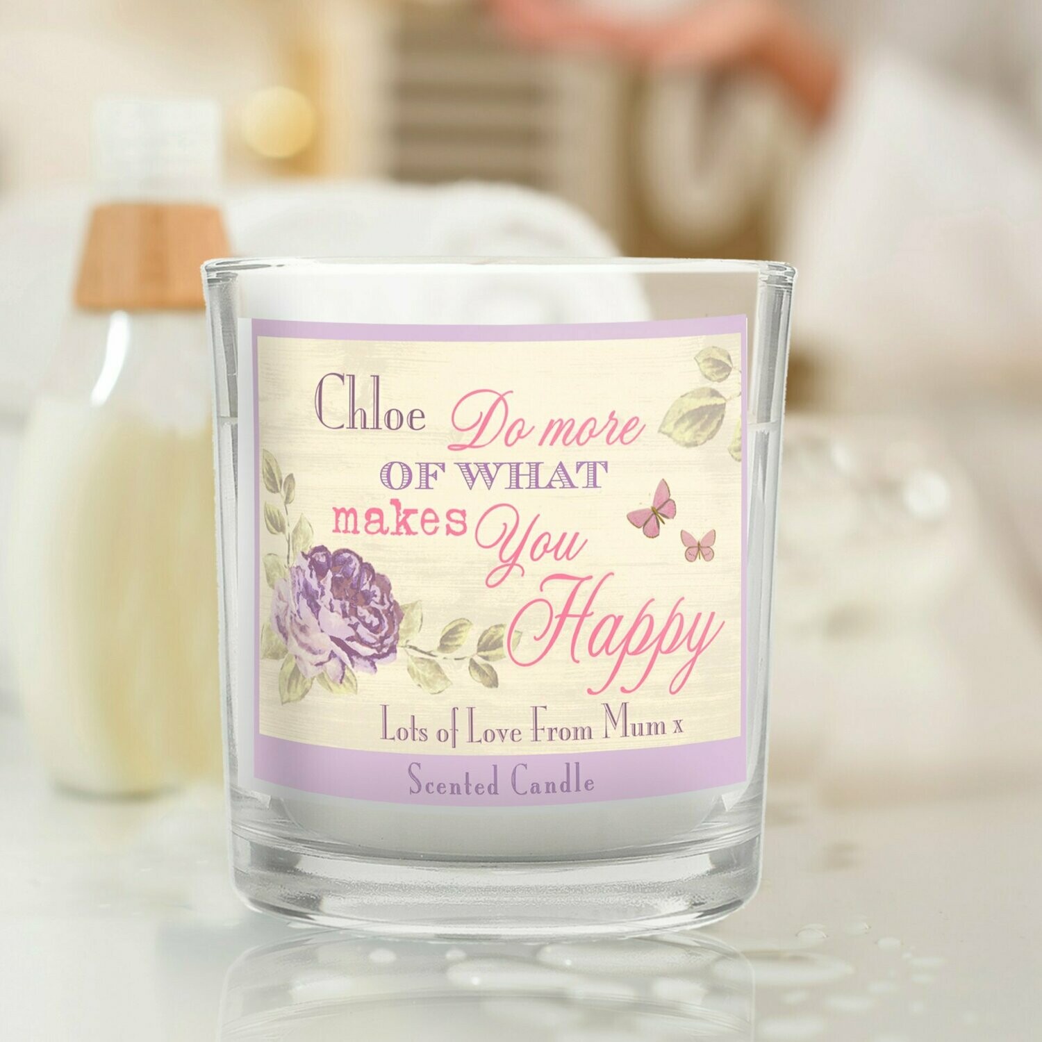 Personalised Secret Garden Scented Jar Candle