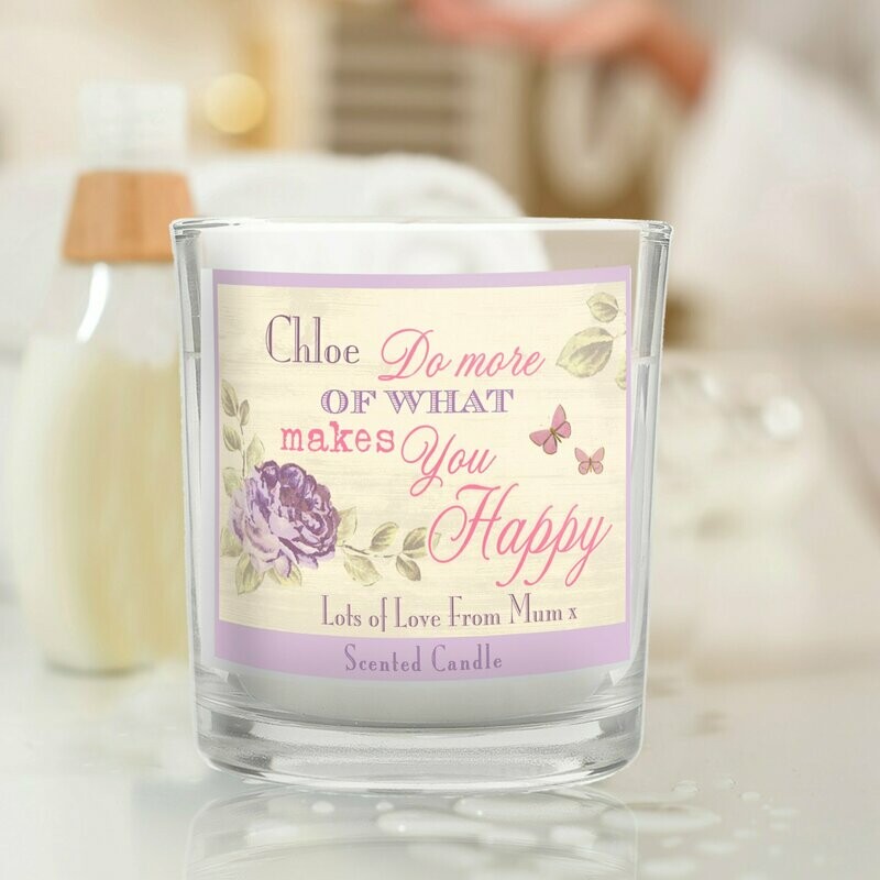 Personalised Secret Garden Scented Jar Candle