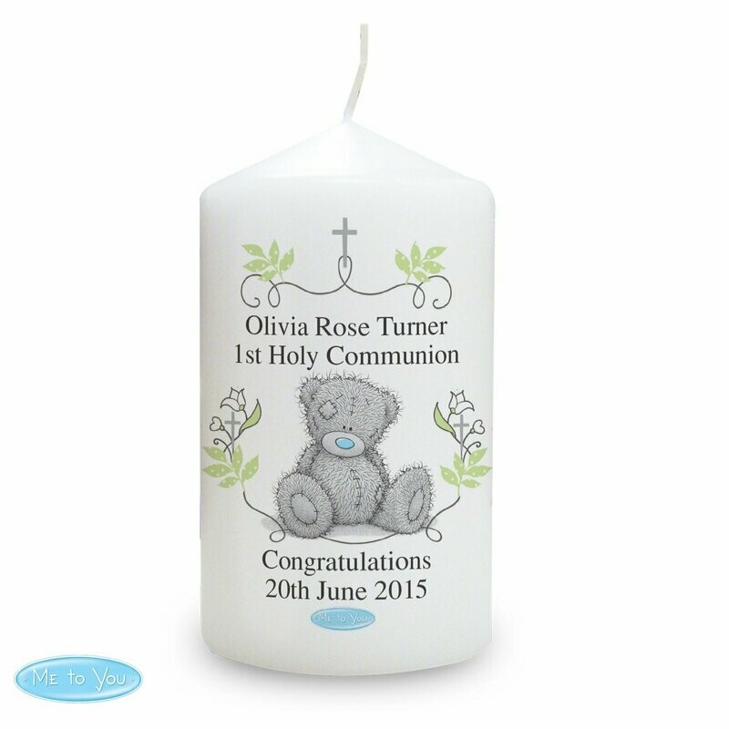 Personalised Me To You Religious Cross Candle