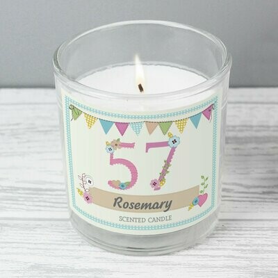 Personalised Birthday Craft Scented Jar Candle