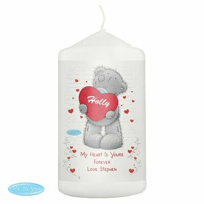 Personalised Me to You Big Heart Candle