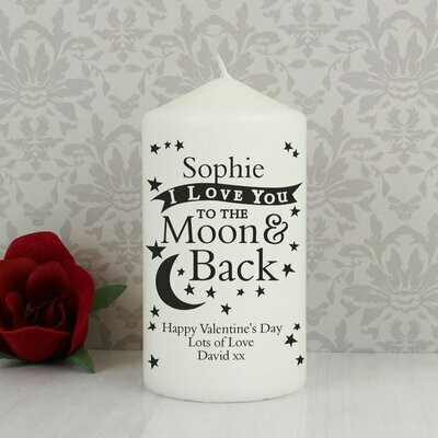 Personalised To the Moon and Back... Candle