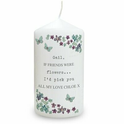 Personalised Forget me not Candle