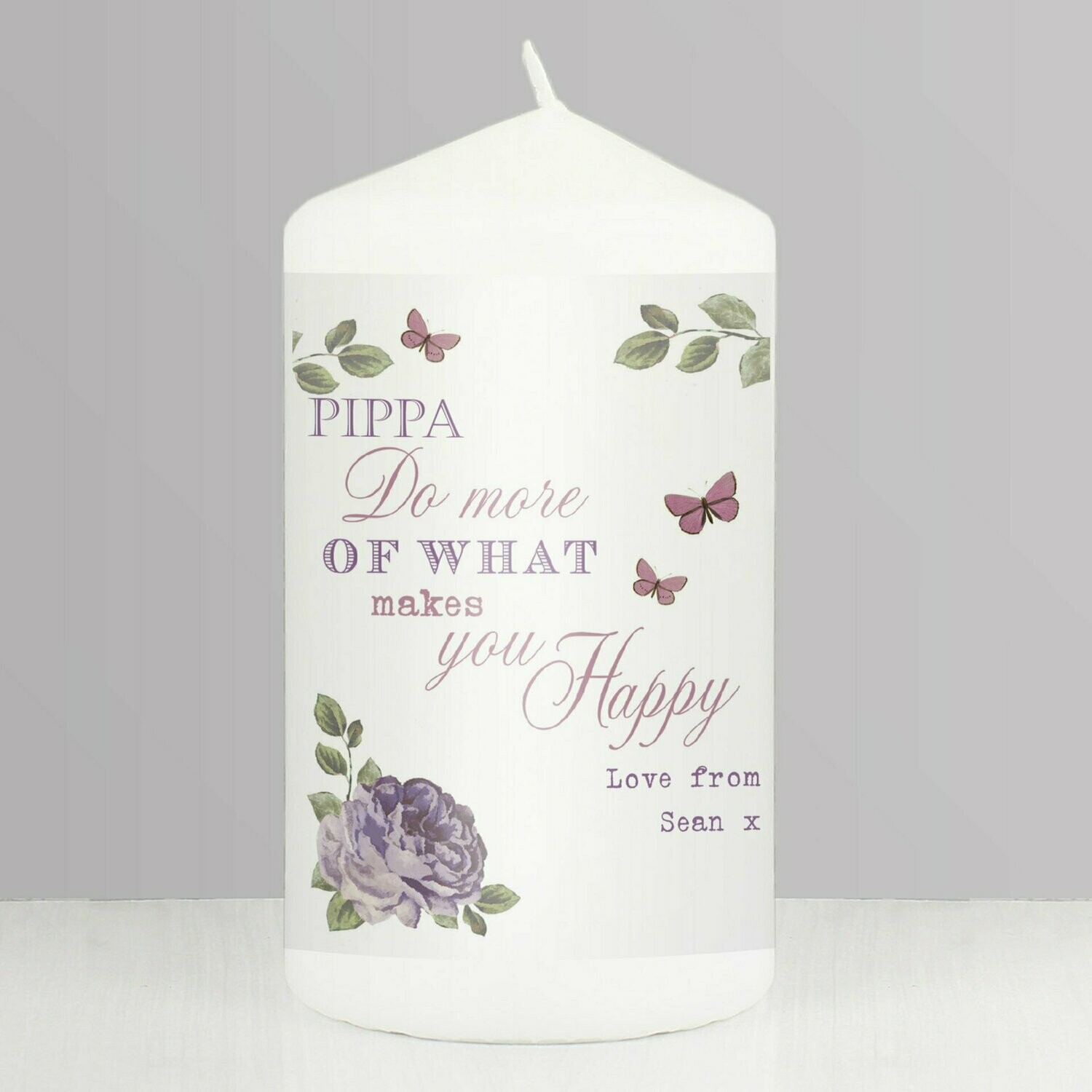 Personalised Secret Garden Candle