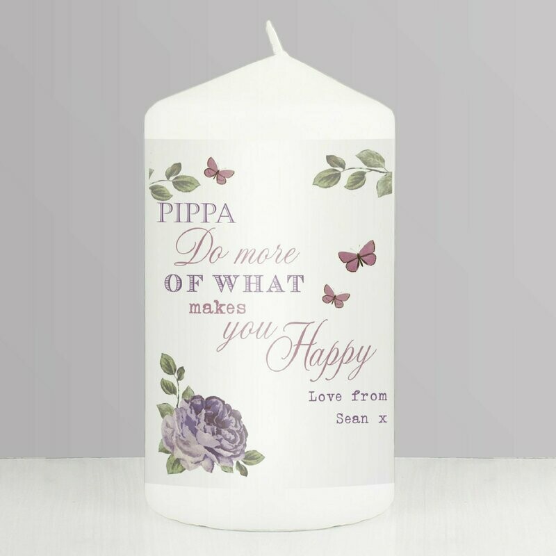Personalised Secret Garden Candle