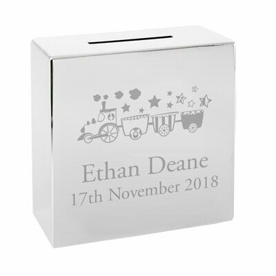 Personalised Train Square Money Box