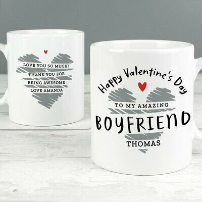 Personalised Happy Valentine's Day Mug
