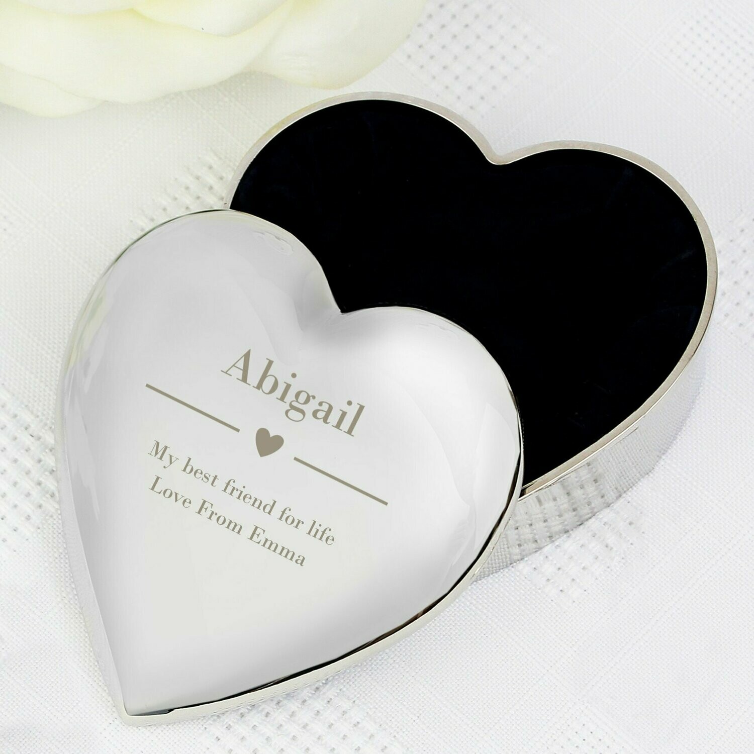 Personalised Decorative Heart Trinket Box