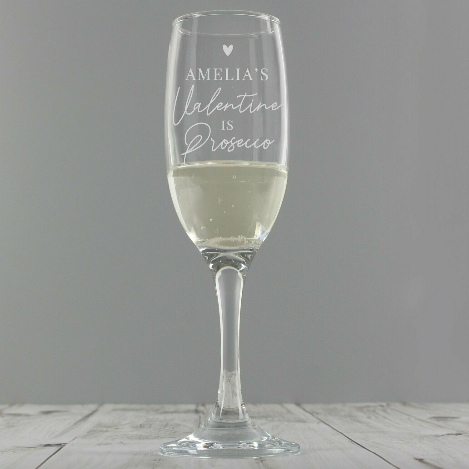 Personalised Prosecco is My Valentine Flute Glass
