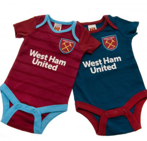 West Ham United FC 2 Pack Bodysuit