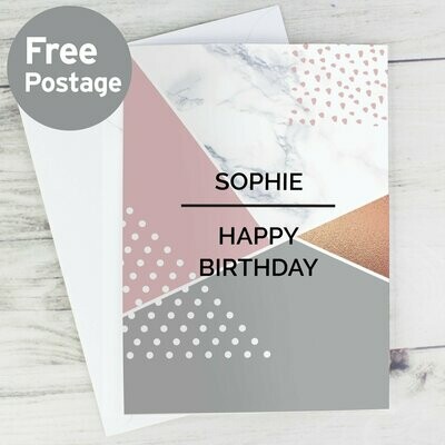 Personalised Geometric Card