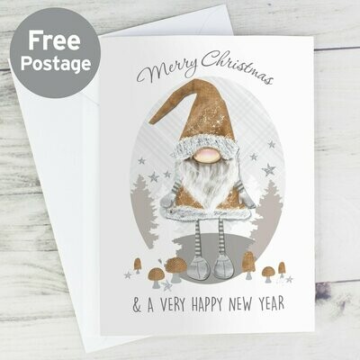 Personalised Scandinavian Christmas Gnome Card