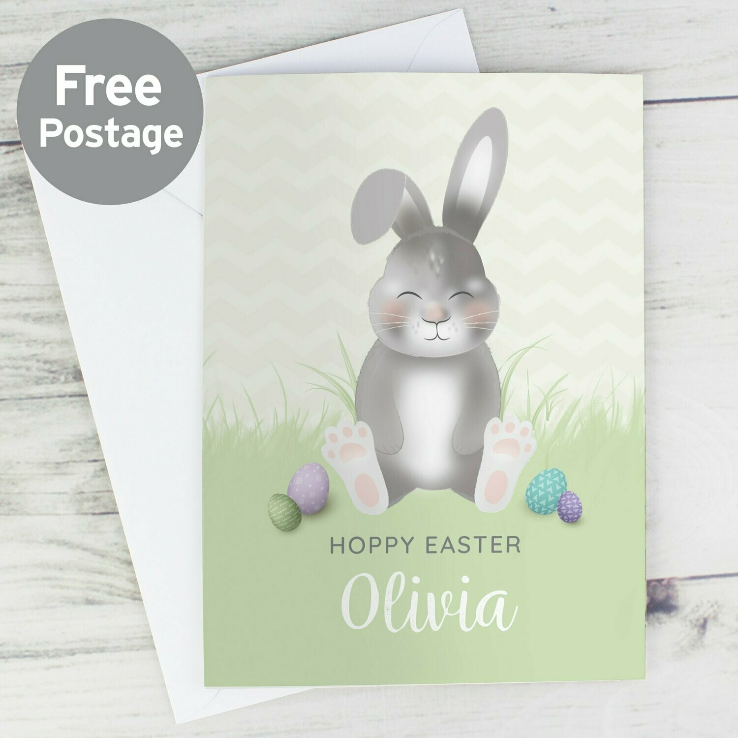 Personalised Easter Bunny Card
