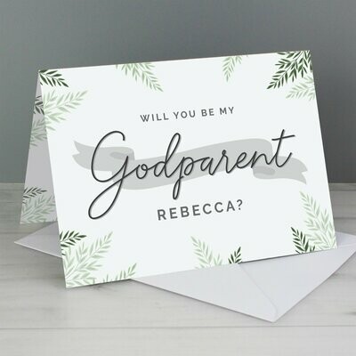 Personalised Godparent Card