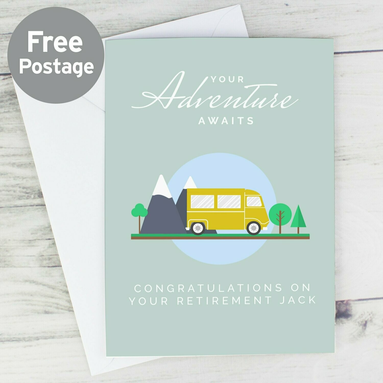 Personalised Leaving, Retirement, Adventure Card