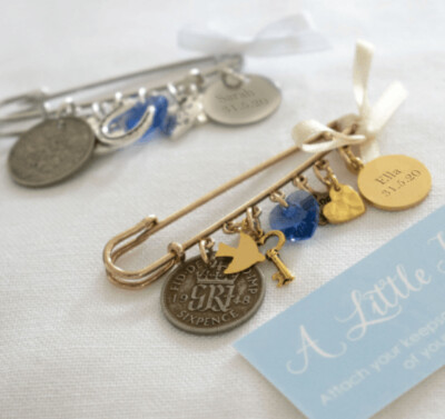 Personalised Wedding Bridal Pin Personalised Wedding Bridal Pin