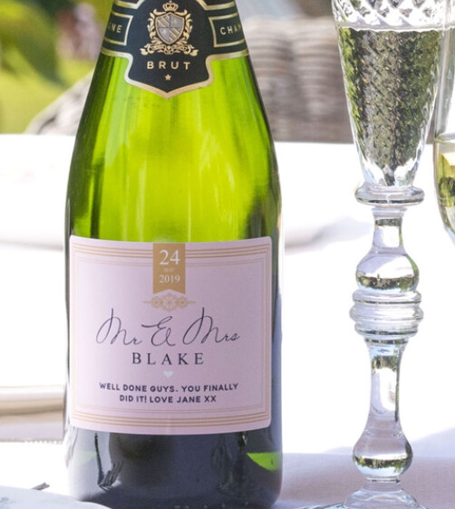 Personalised Mr & Mrs Champagne
