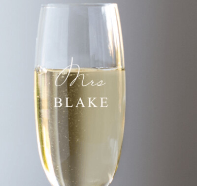 Mrs Champagne Glass