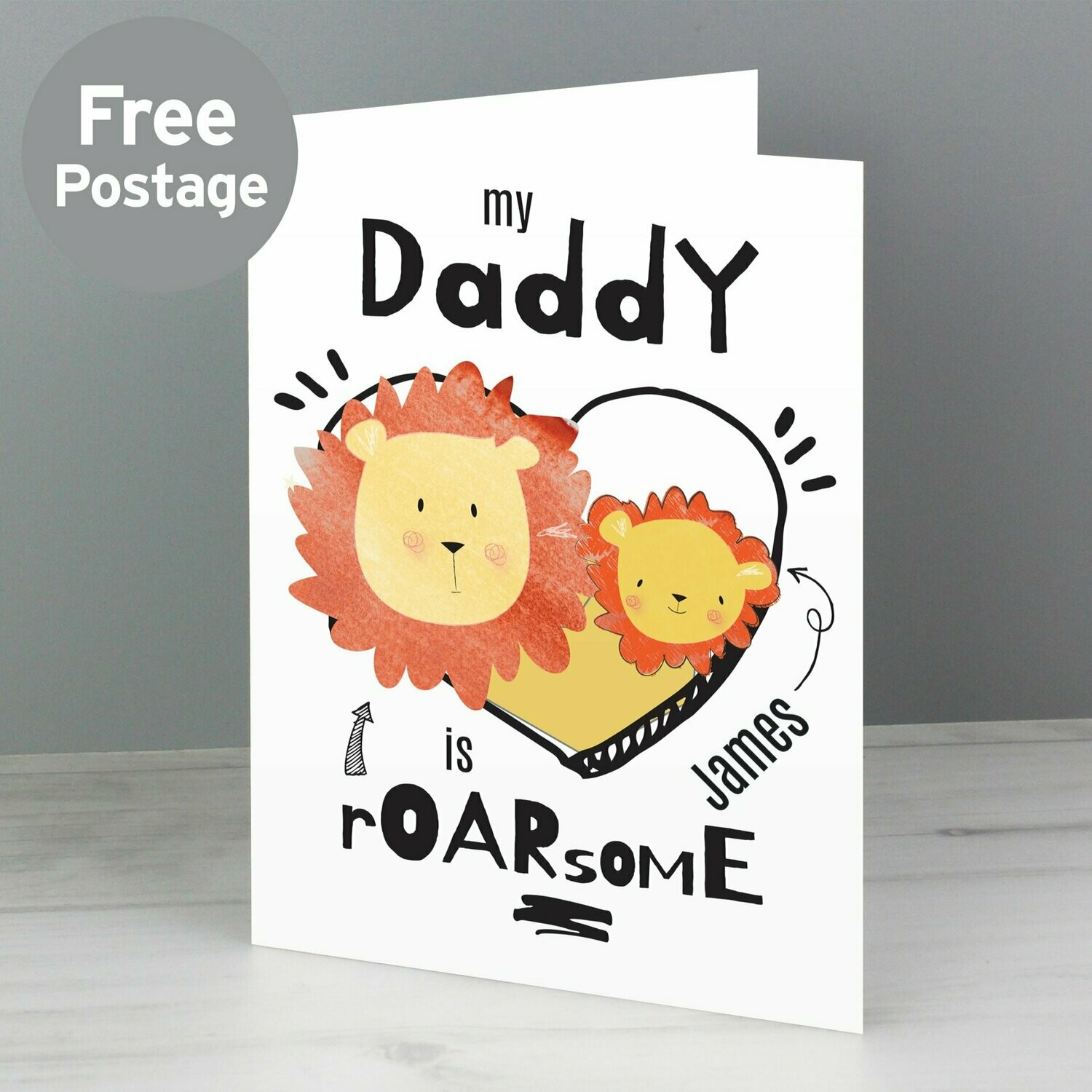 Personalised Roarsome Fathers Day Card