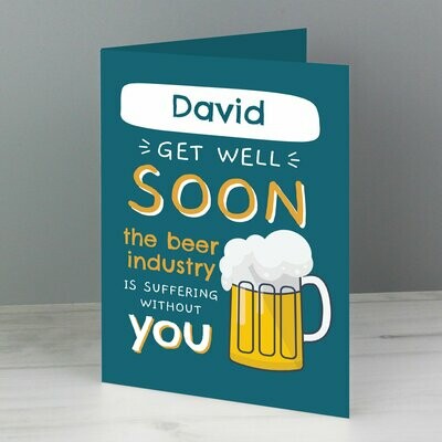 Personalised Happy Birthday Beer Card