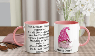 Warrior the Breast Cancer Gnome (Supporters ) - Mug