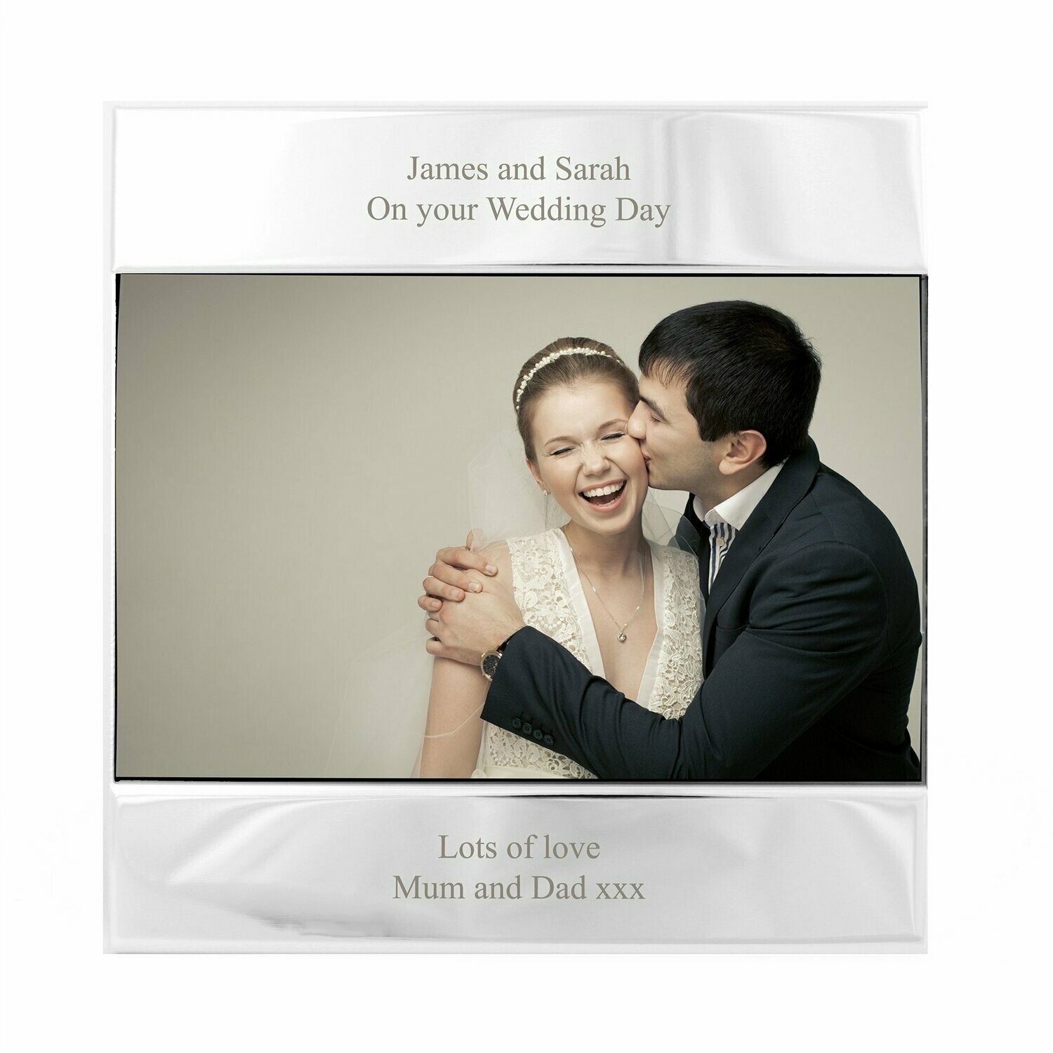 Personalised Silver Square 6x4 Photo Frame