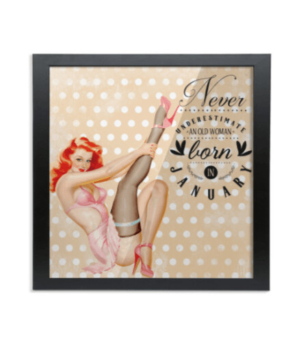 Pinup Girl Harriet  - Never underestimate... Framed Print.