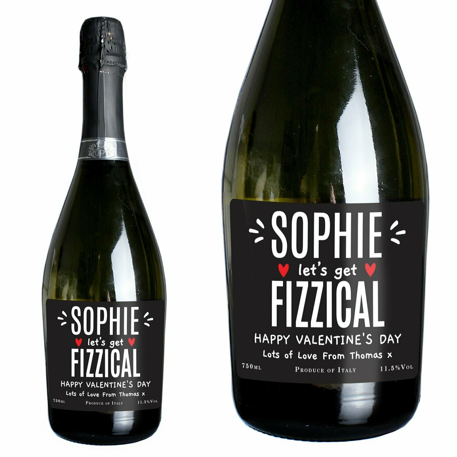 Personalised Let's Get FIZZICAL Prosecco