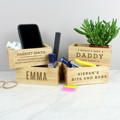 Personalised Name Only Mini Wooden Crate Personalised Name Only Mini Wooden Crate