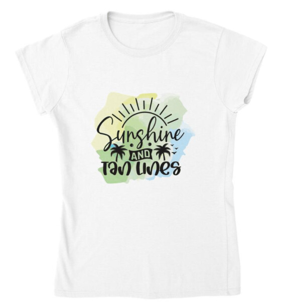 Sunshine & Tan Lines  - Classic Womens Crewneck T-shirt