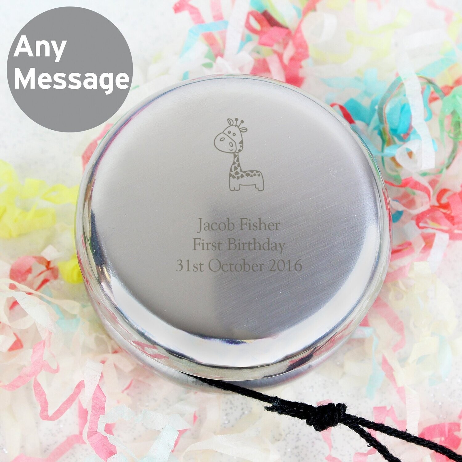 Personalised Hessian Giraffe YOYO