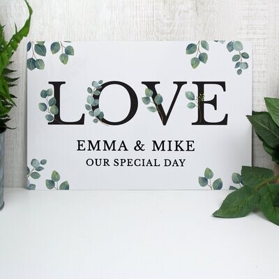 Personalised Botanical Metal Sign