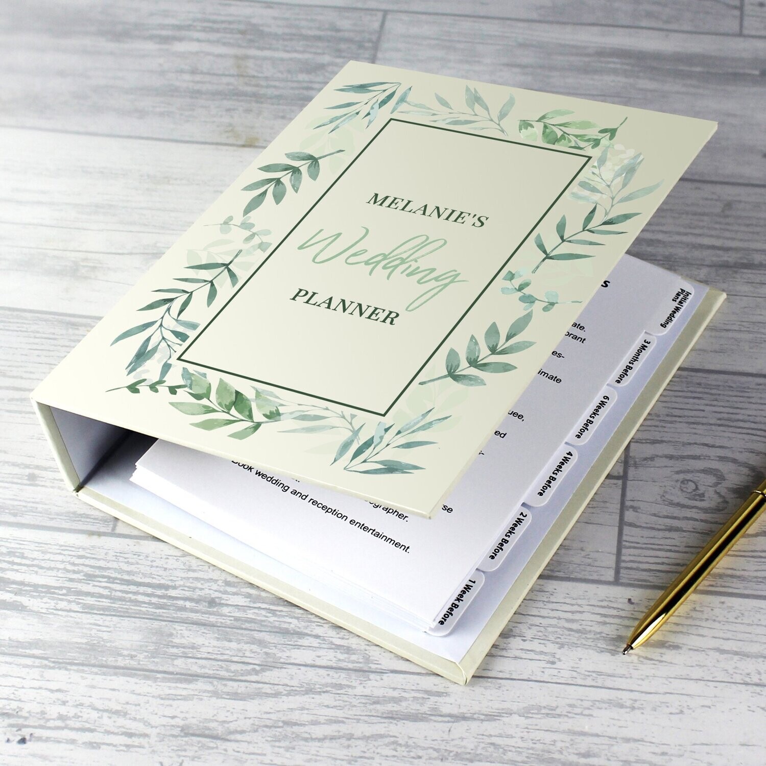 Personalised Botanical Wedding Planner (Name)