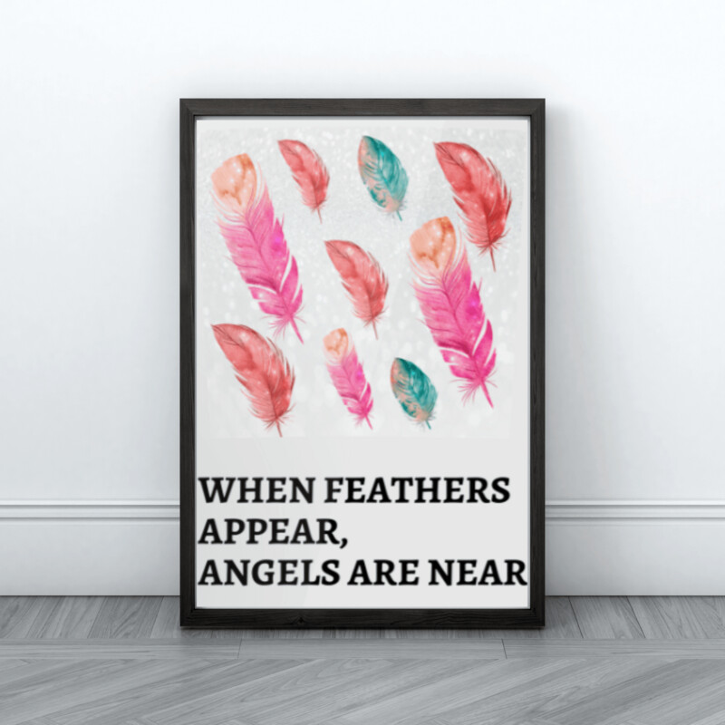 When feathers appear Framed Print
