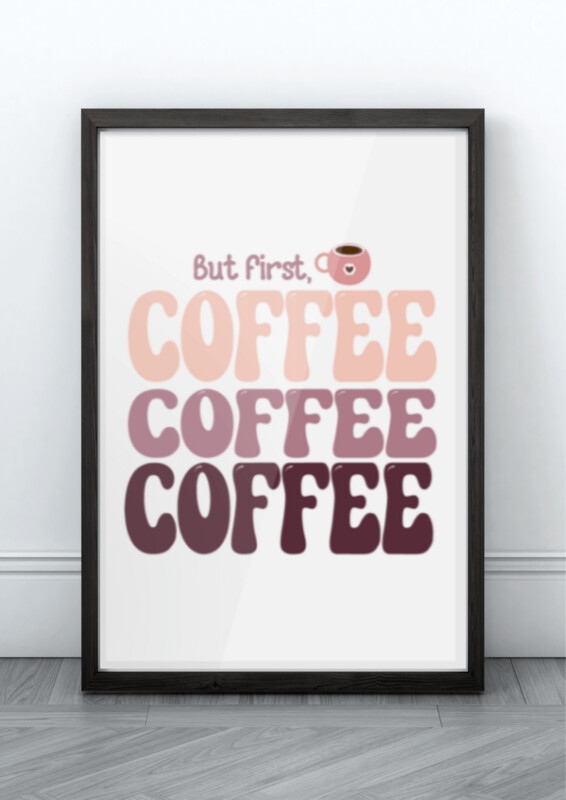 But First Coffee - Framed Print