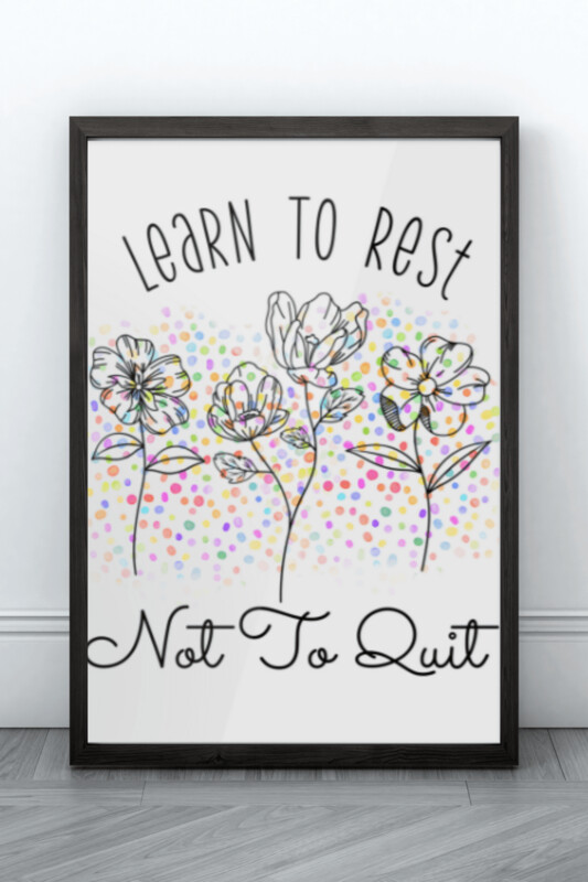 Learn to rest -  Framed Print