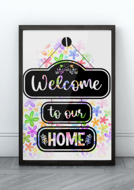 Welcome to our home  -  Framed Print