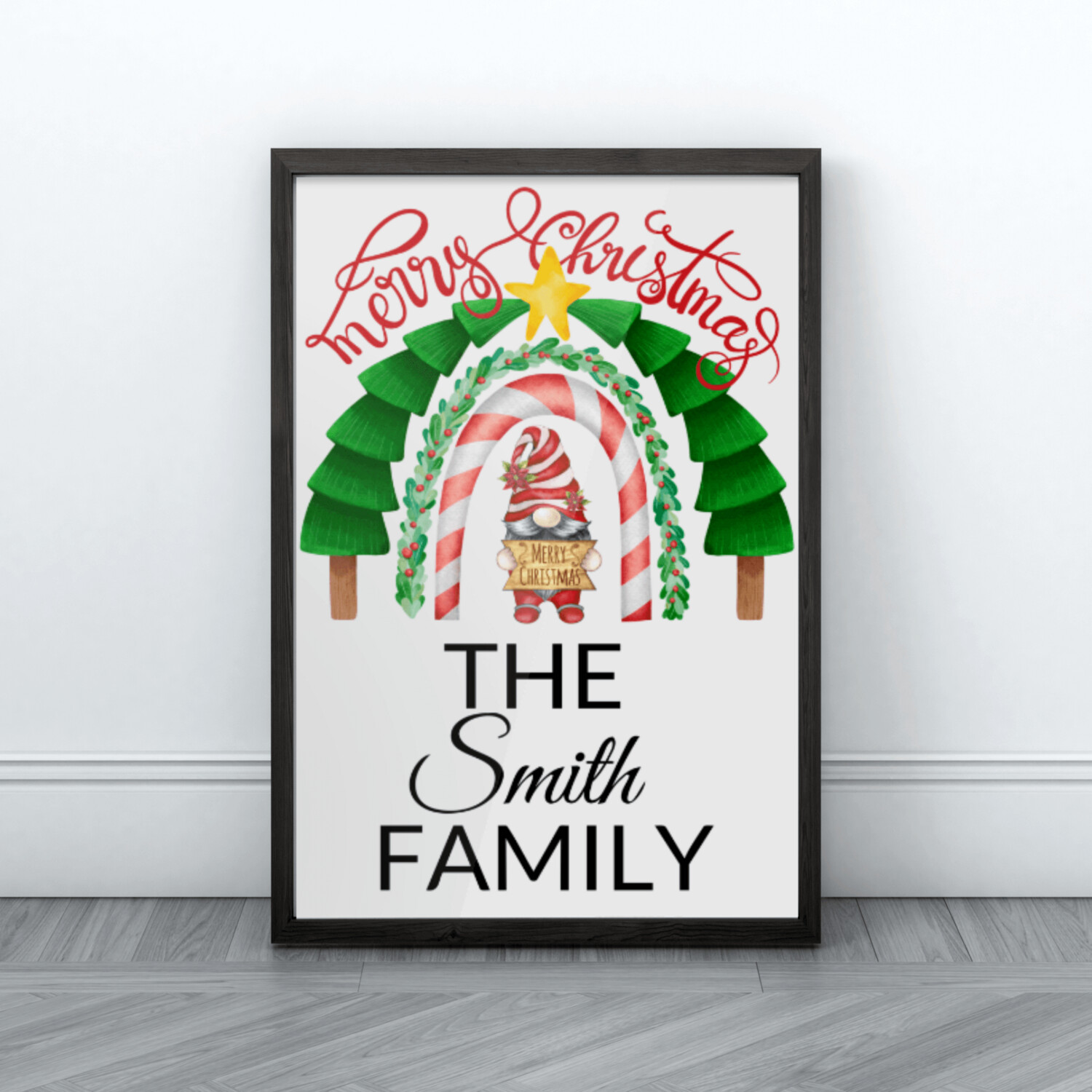 Christmas Gnome - Framed Print