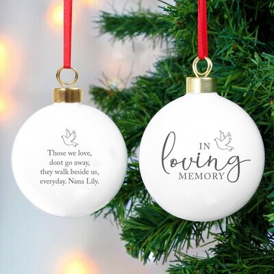 Personalised In Loving Memory Bauble Personalised In Loving Memory Bauble