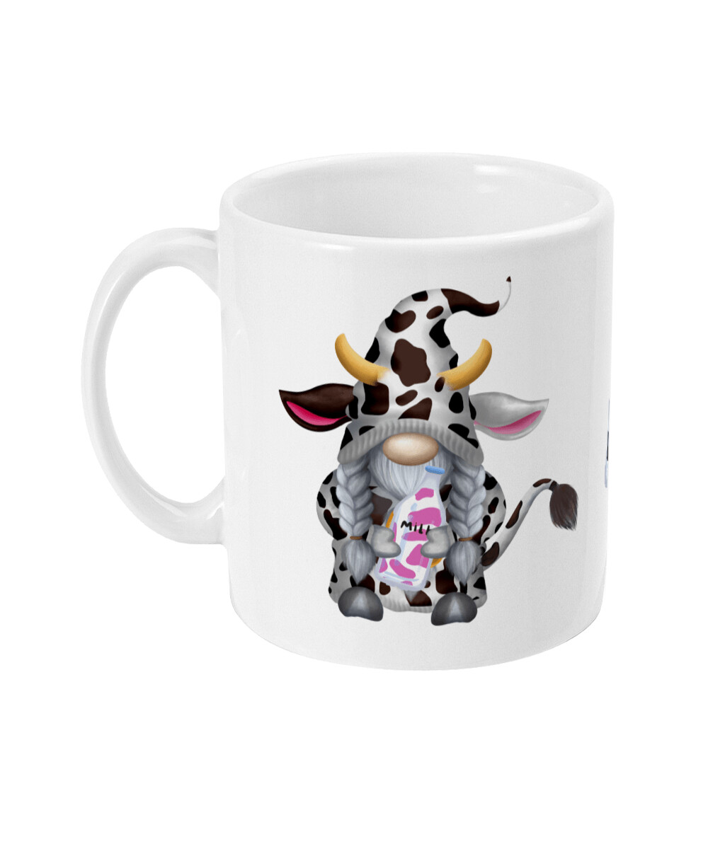 Cow Gnome (Drink your milk) - Personalised Mug