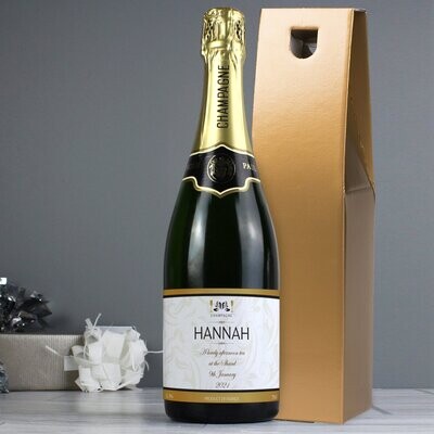 Personalised Damask Champagne