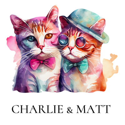Personalised Cat Couple - Poster (Various sizes)
