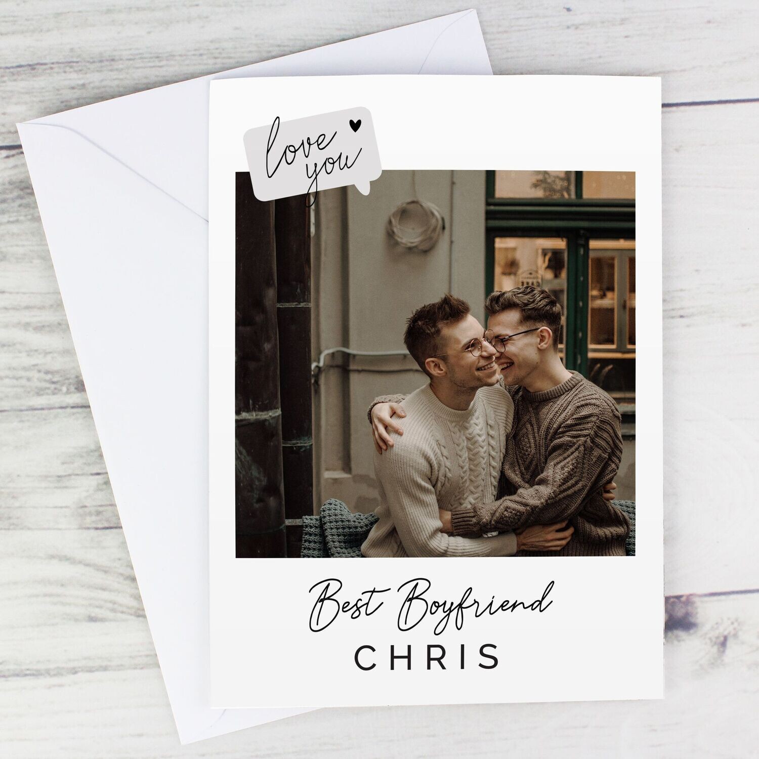 Personalised Polaroid Photo Upload Greeting Card