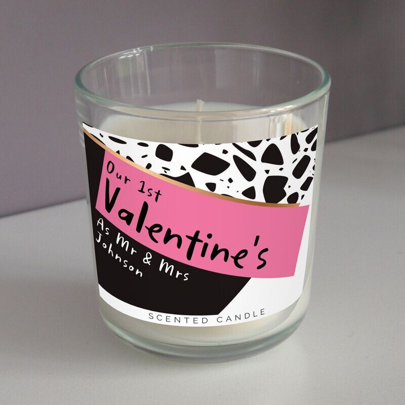 Personalised Pink & Black Jar Candle