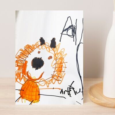 Personalised Childrens Drawing Photo Upload Card